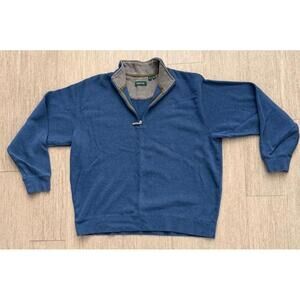 Orvis Men's Blue Quarter Zip Pullover Sweatshirt